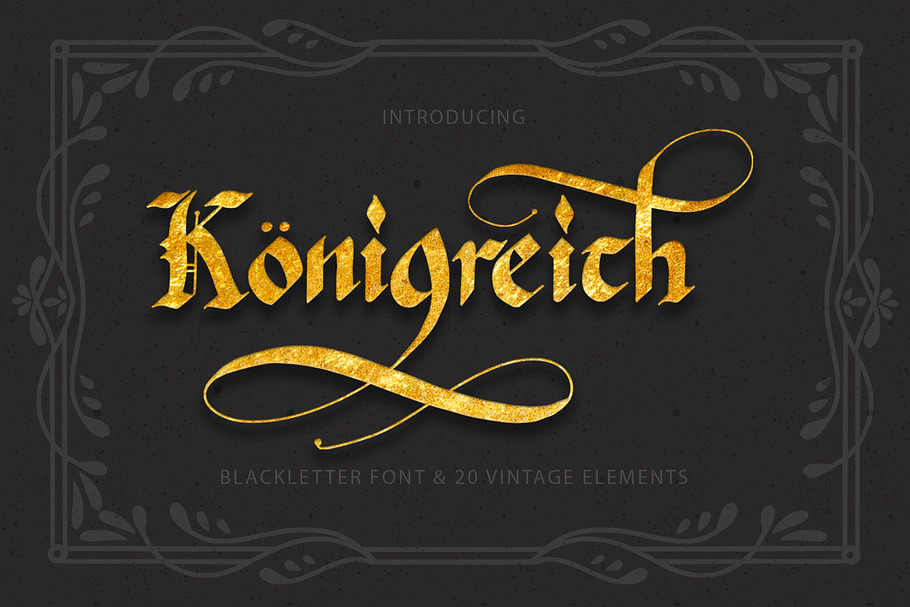 Königreich Font in Blackletter Fonts - product preview 8