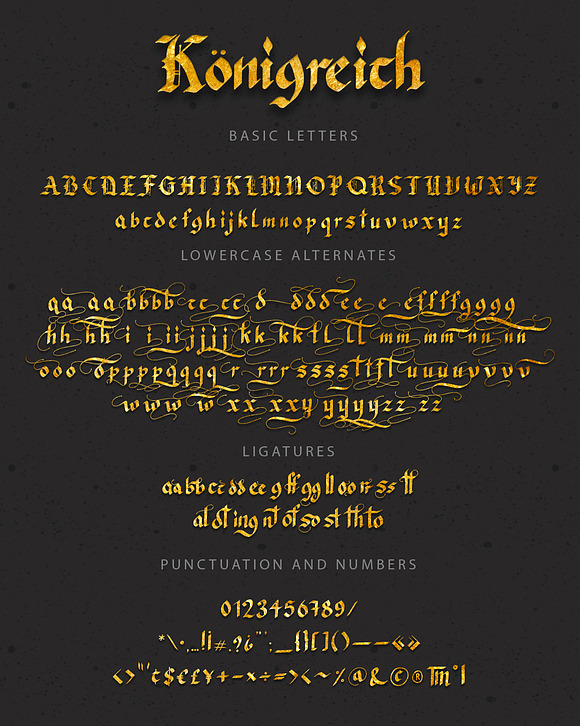 Königreich Font in Blackletter Fonts - product preview 10