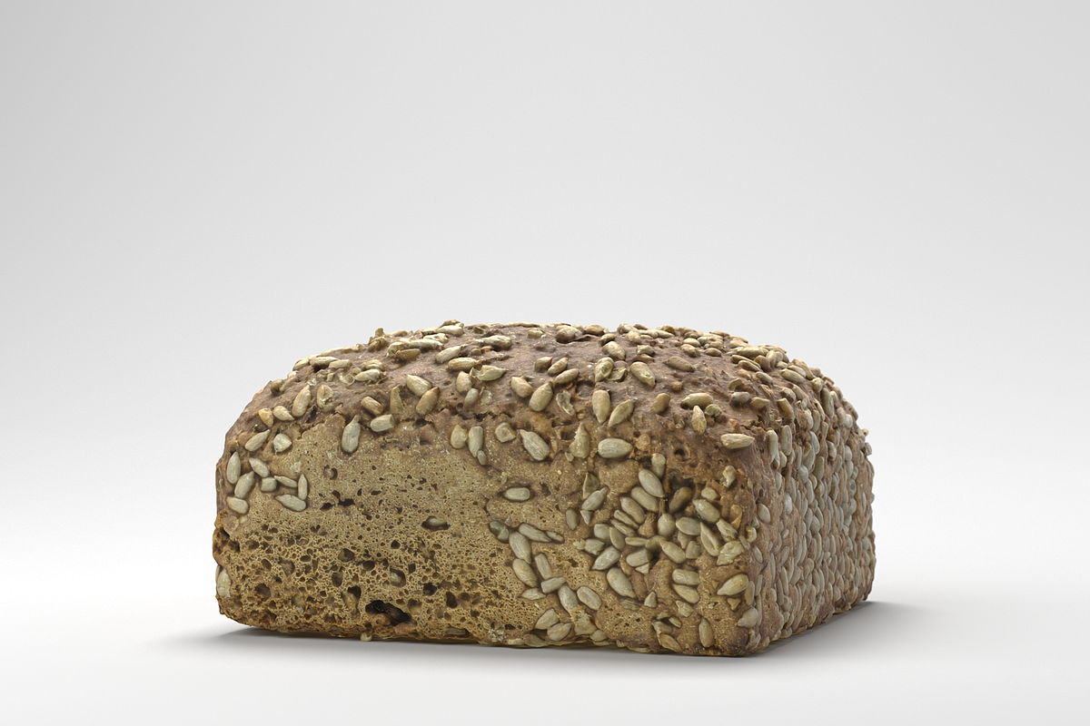 Photorealistic Sunflower Seed Bread  in Food - product preview 8
