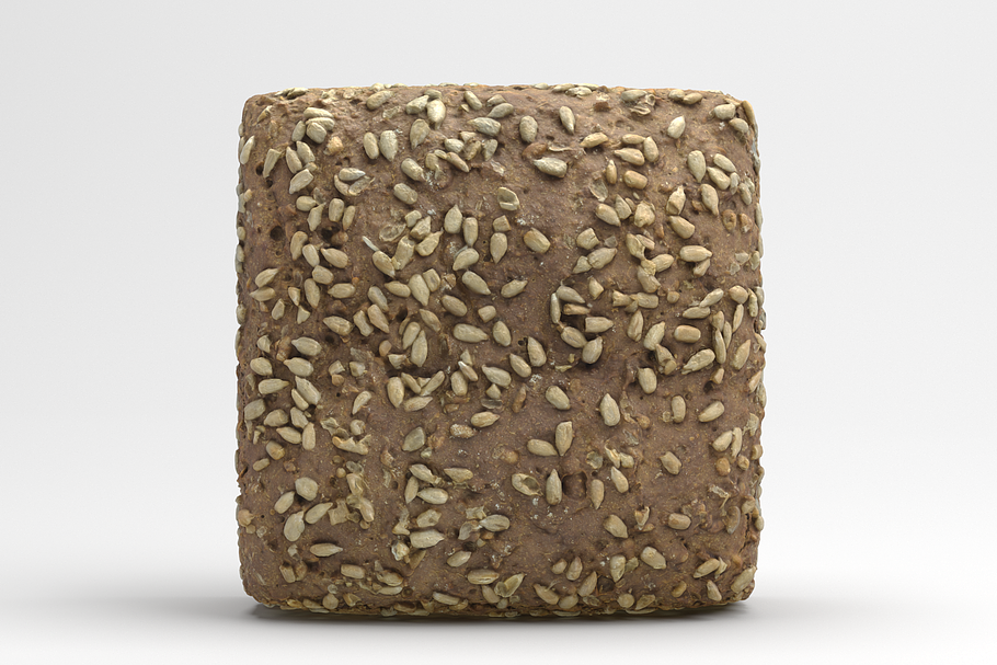 Photorealistic Sunflower Seed Bread  in Food - product preview 1