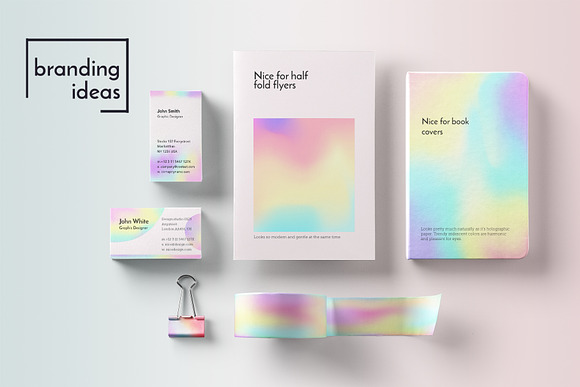Holographics & fancy gradients set in Textures - product preview 1
