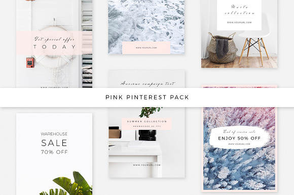 Pink Pinterest Pack in Pinterest Templates - product preview 2