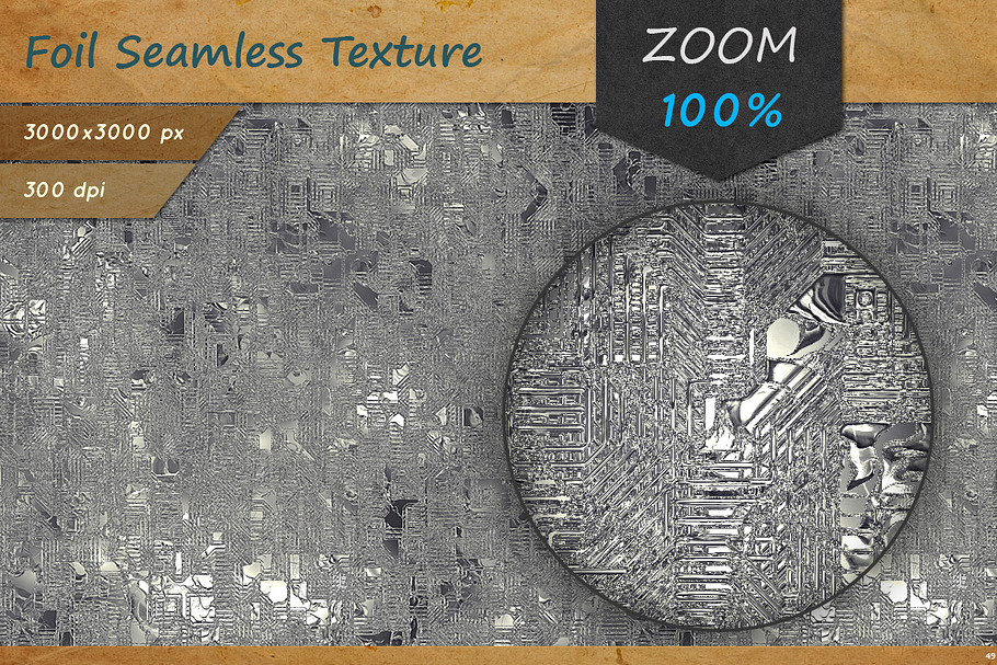 Aluminum Foil Seamless HD Texture in Textures - product preview 8