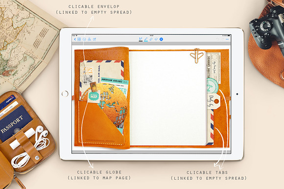 Digital travel journal in Stationery Templates - product preview 1