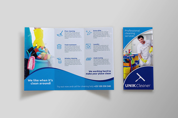 Cleaning Tri-Fold Brochure - SK in Brochure Templates - product preview 2