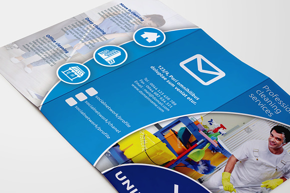 Cleaning Tri-Fold Brochure - SK in Brochure Templates - product preview 5