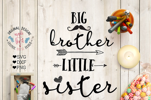 Big Brother Little Sister Cut File