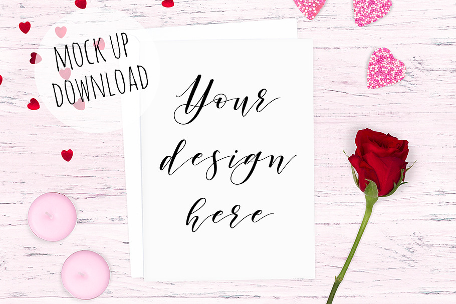 Valentines Card Mockup in Print Mockups - product preview 8