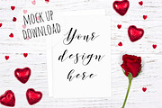 Card Mockup Valentines Theme