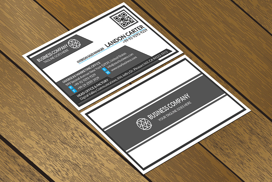 CT021 Corporate business card in Business Card Templates - product preview 8