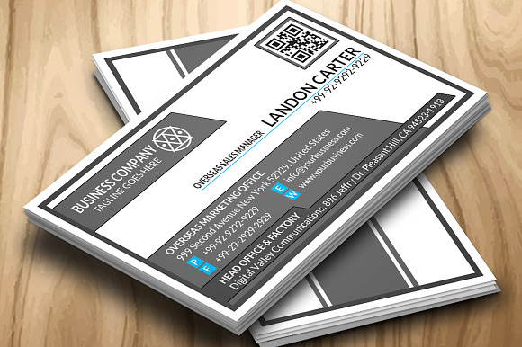 CT021 Corporate business card in Business Card Templates - product preview 2