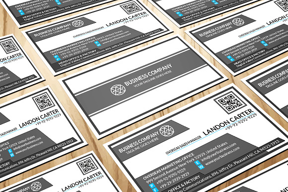 CT021 Corporate business card in Business Card Templates - product preview 3