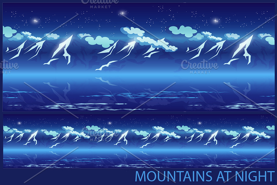 Mountains at Night in Illustrations - product preview 8