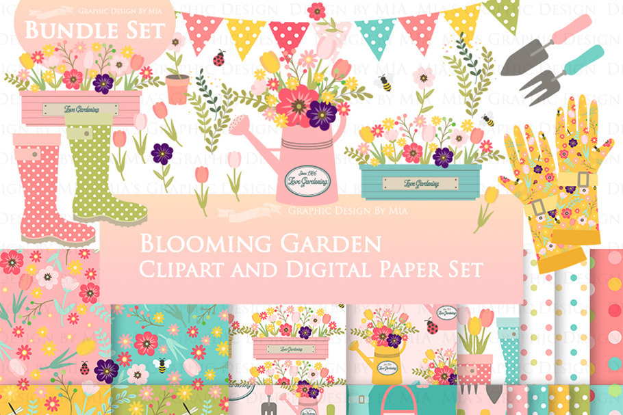 Blooming Garden, Flower in Illustrations - product preview 8