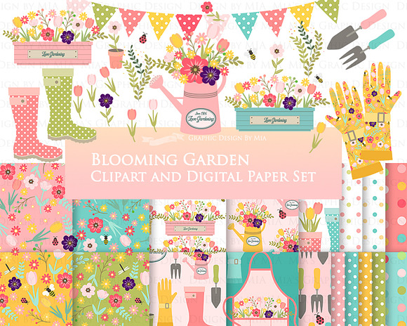 Blooming Garden, Flower in Illustrations - product preview 1