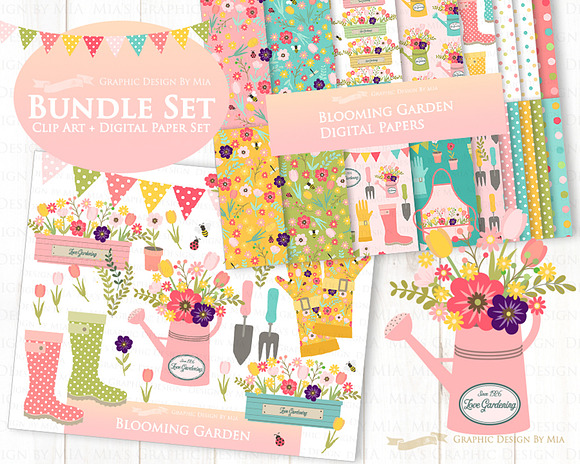 Blooming Garden, Flower in Illustrations - product preview 2