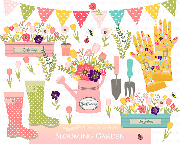 Blooming Garden, Flower in Illustrations - product preview 3