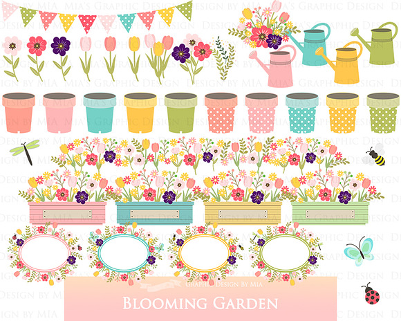 Blooming Garden, Flower in Illustrations - product preview 4