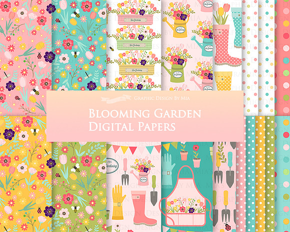 Blooming Garden, Flower in Illustrations - product preview 6