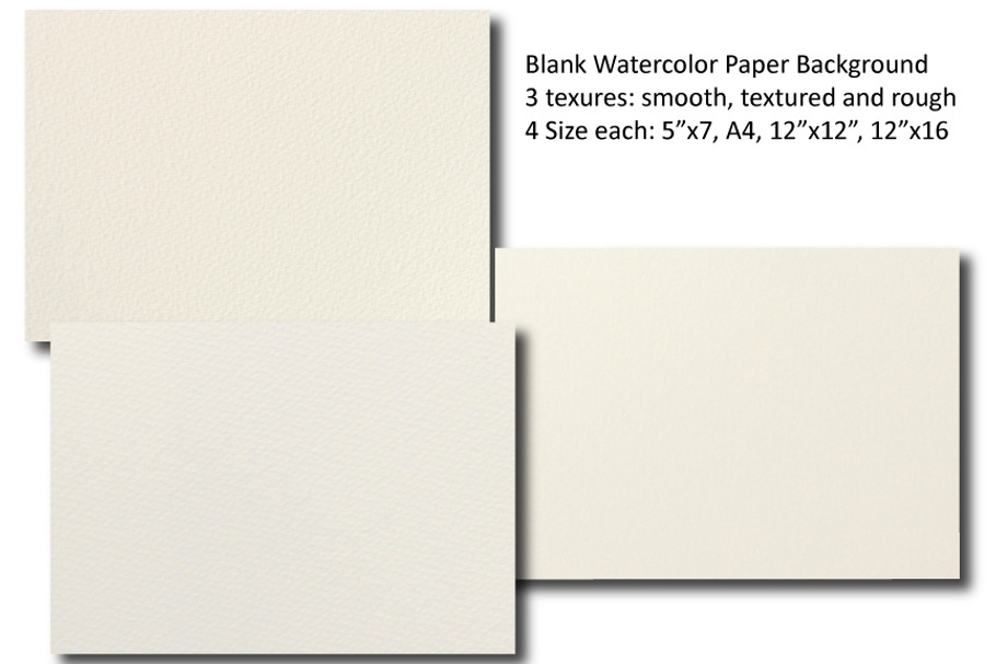 Blank Watercolor Paper Background in Textures - product preview 8