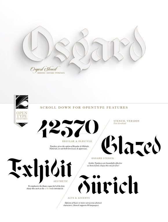 Osgard Pro | Font in Gothic Fonts - product preview 6