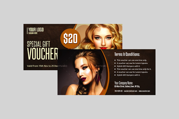 3 Special Gift Vouchers in Card Templates - product preview 1