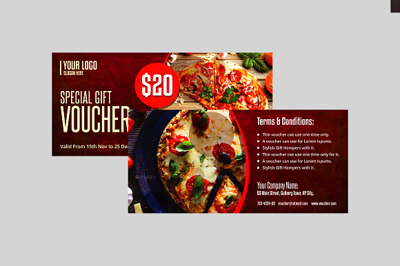 3 Special Gift Vouchers in Card Templates - product preview 2
