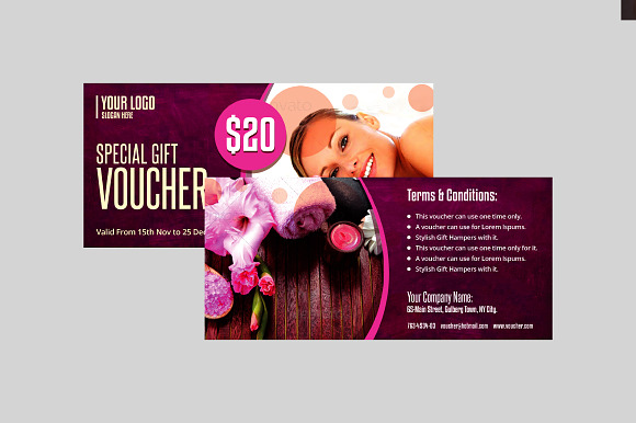 3 Special Gift Vouchers in Card Templates - product preview 3