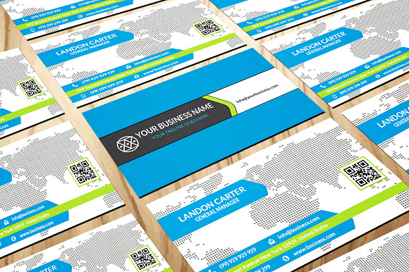 CT023 Corporate business card in Business Card Templates - product preview 3
