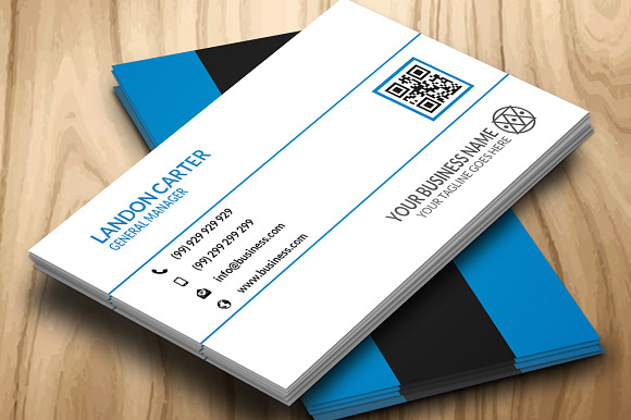 CT024 Corporate business card in Business Card Templates - product preview 2