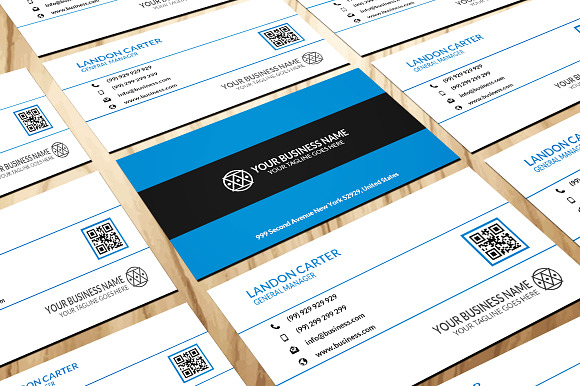 CT024 Corporate business card in Business Card Templates - product preview 3
