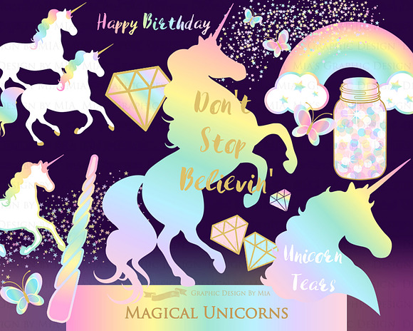 Magical Unicorns, Einhorn, Rainbow in Illustrations - product preview 9