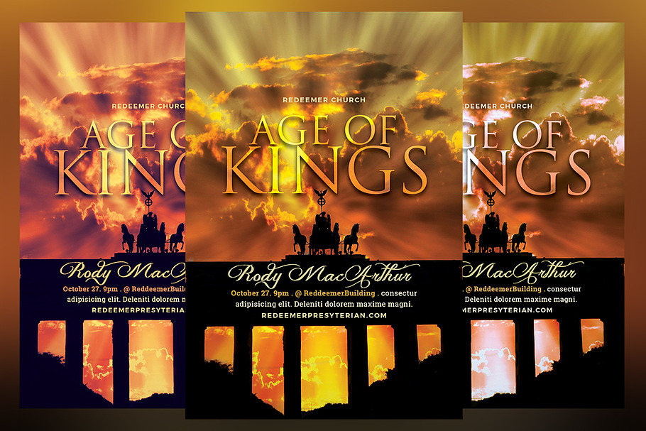Age of Kings Church Flyer in Flyer Templates - product preview 8