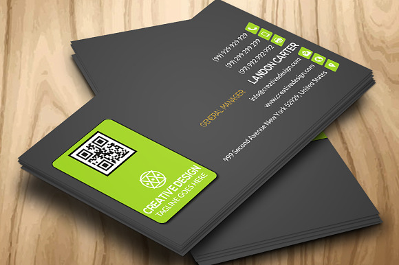 CT027 Corporate business card in Business Card Templates - product preview 2