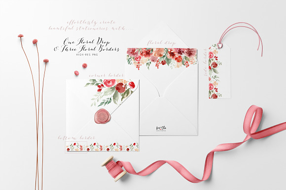 Vintage Red and Peach in Illustrations - product preview 2