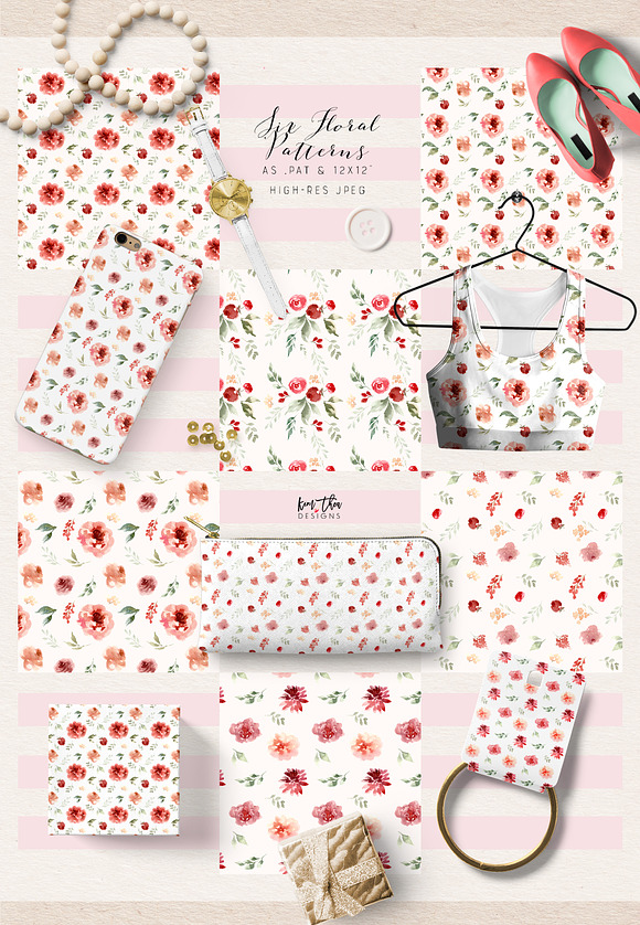 Vintage Red and Peach in Illustrations - product preview 3