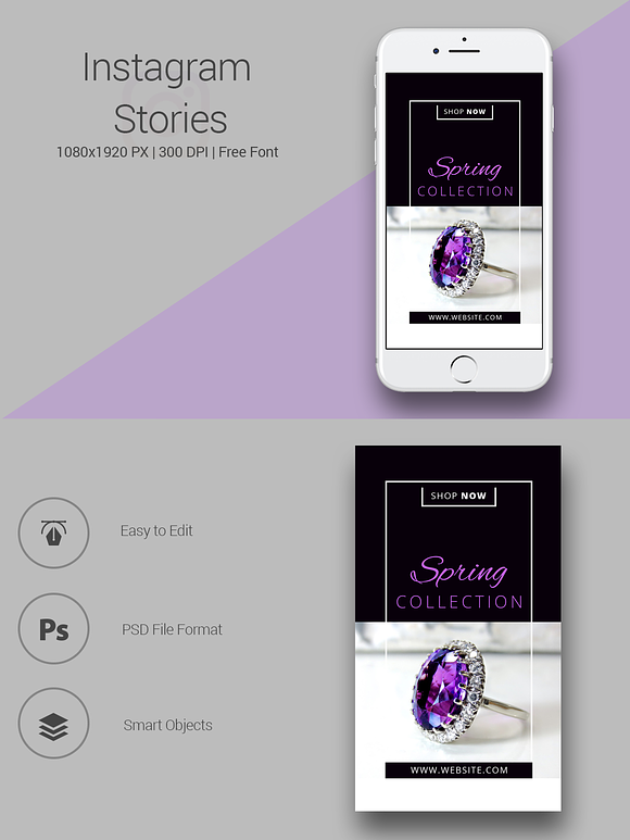 Jewelry Instagram Stories in Instagram Templates - product preview 3