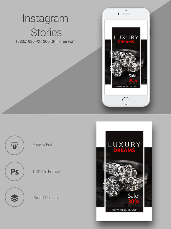 Jewelry Instagram Stories in Instagram Templates - product preview 4