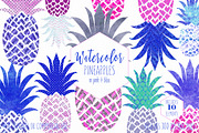 Pineapple Graphics in Pink & Blue