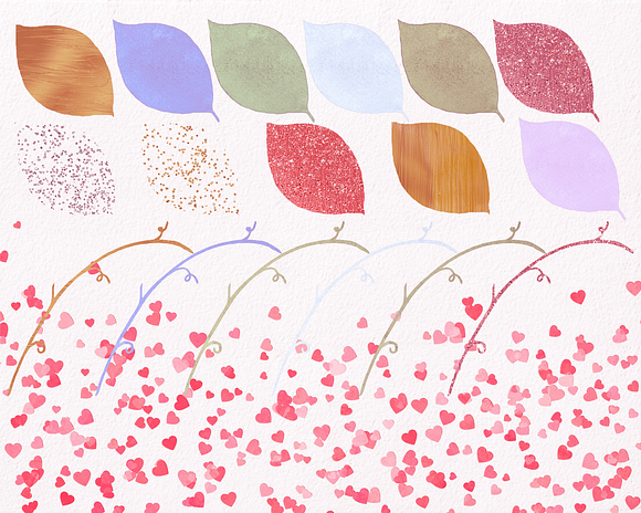 Simple Roses in Pink & Rose Gold in Illustrations - product preview 1