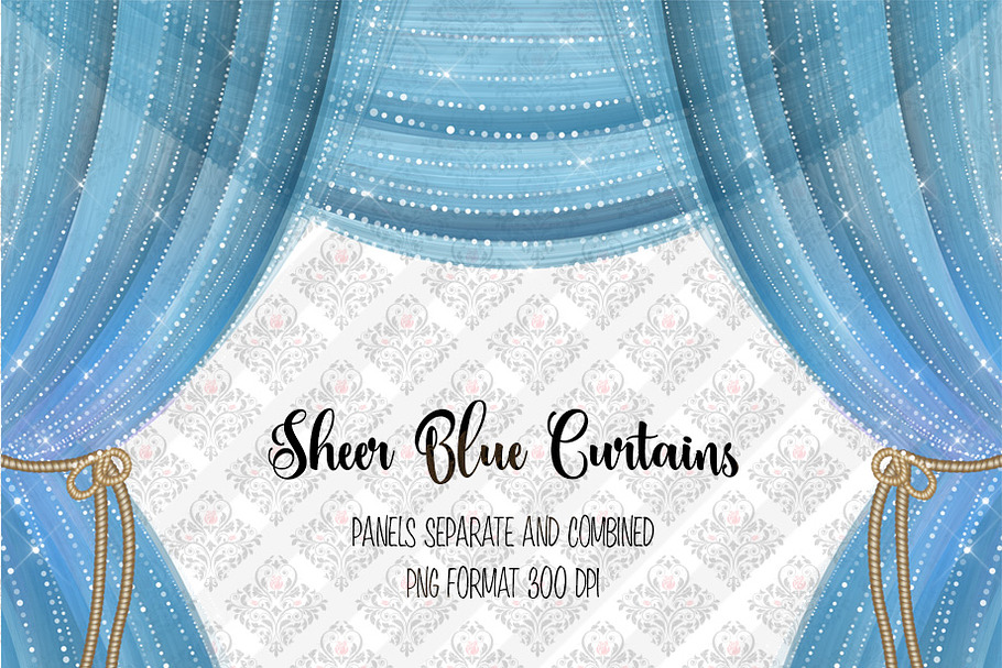 Sheer Blue Curtain