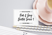Pink & Grey Styled Desktop Bundle 1