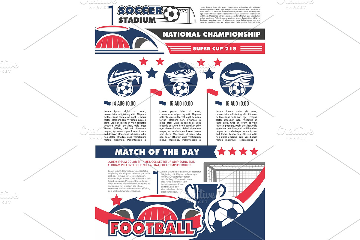 Football championship banner with soccer ball in Illustrations - product preview 8