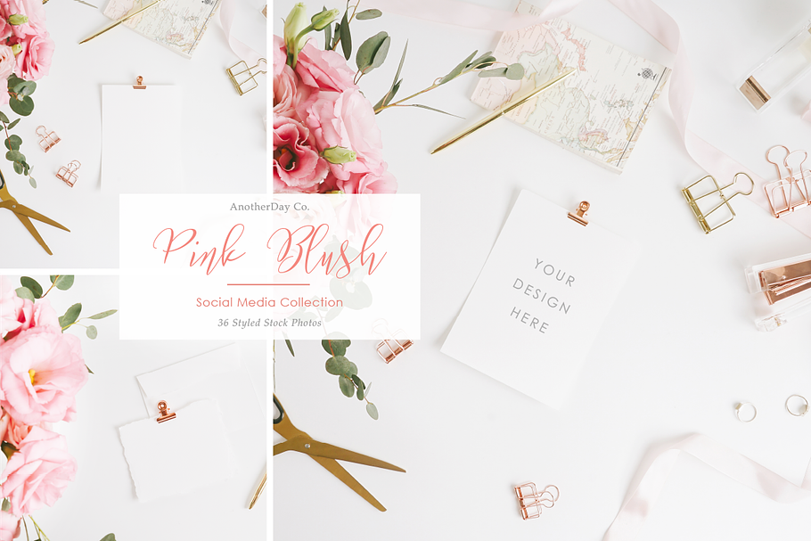 Pink Clipboard Styled Stock Photo in Print Mockups - product preview 8