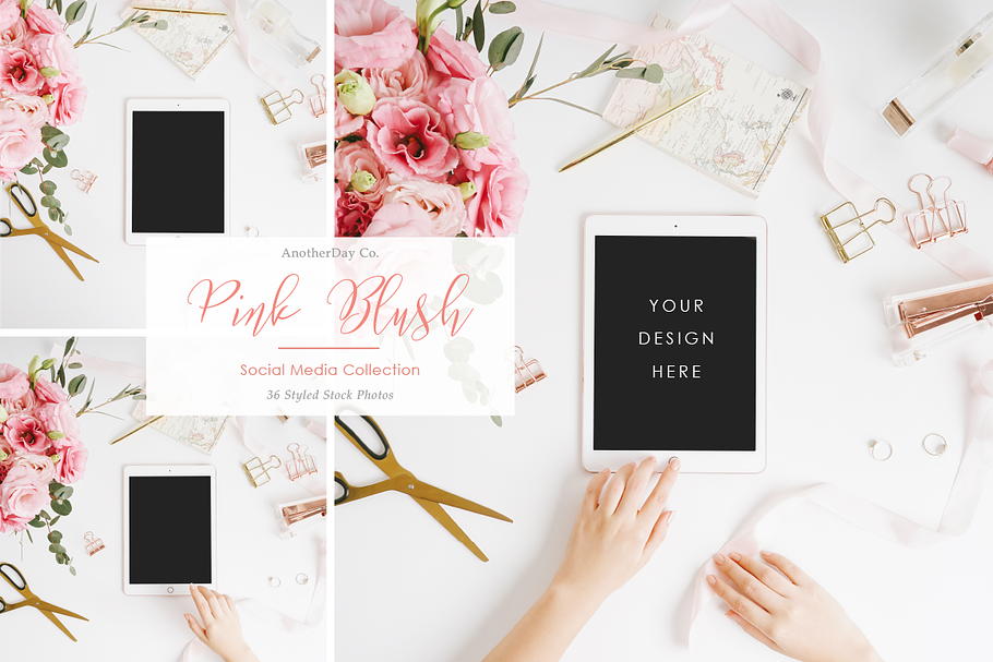 Pink Blush iPad Styled Stock Photo in Mobile & Web Mockups - product preview 8