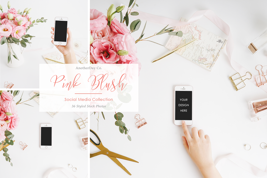Pink Blush iPhone Styled Stock Photo in Mobile & Web Mockups - product preview 8
