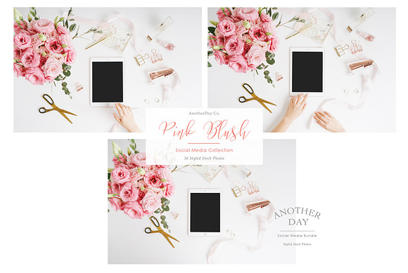Pink Blush iPad Styled Stock Photo in Mobile & Web Mockups - product preview 1