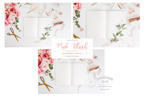 Pink Notebook Styled Stock Photo in Print Mockups - product preview 1