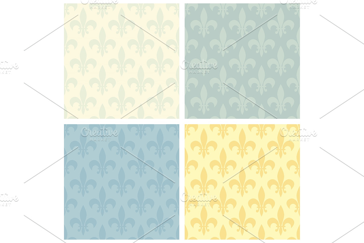 Cute seamless Fleur de Lis pattern in Textures - product preview 8
