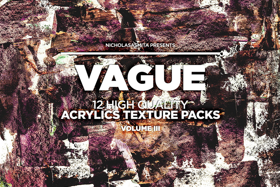 Vague III: 12 Acrylics Textures